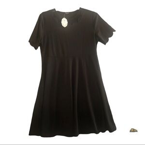 Esprlia Womens Dress Size Large Black Short SleeveScoop Neck NEWSize 2X